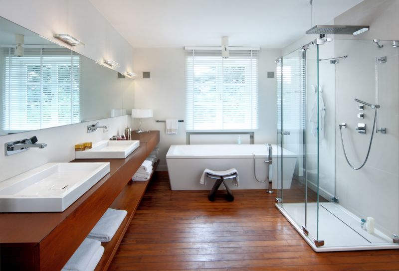 Wide Shower with Glass Walls